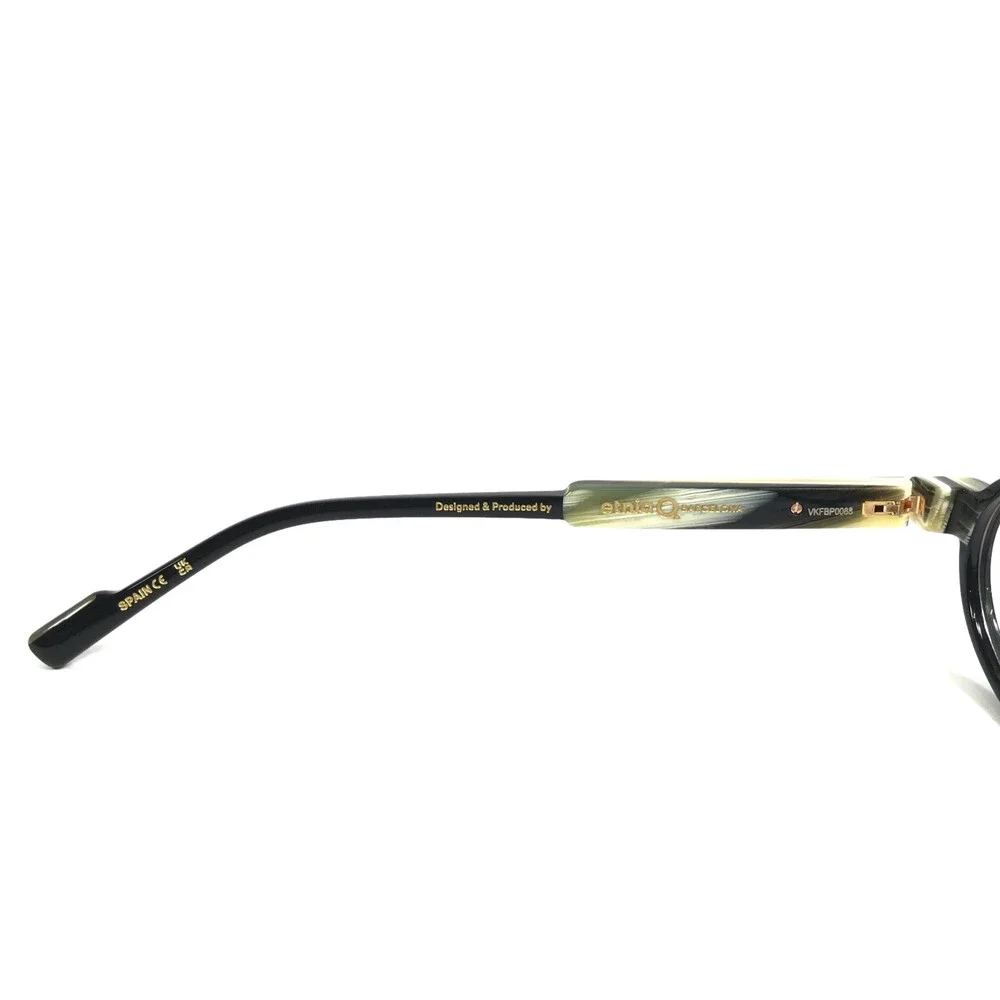 Etnia Barcelona Eyeglasses Frames HALOS BKBR Black Brown Horn Oval 53-16-138